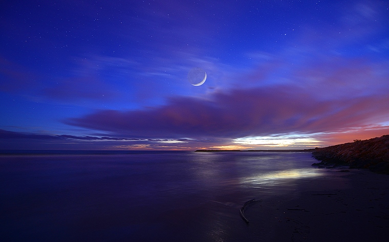 Rêve éveillé • La mer sous le ciel étoilé, Saintes-Maries-de-la-Mer, Camargue, Bouches-du-Rhône, France, 16 décembre 2012