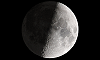 Premier quart de Lune, Baillargues, Hérault, France, 18 avril 2013