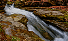 Cours d’eau au pied du massif de Beauregard, La Clusaz, Haute-Savoie, France, 9 avril 2012