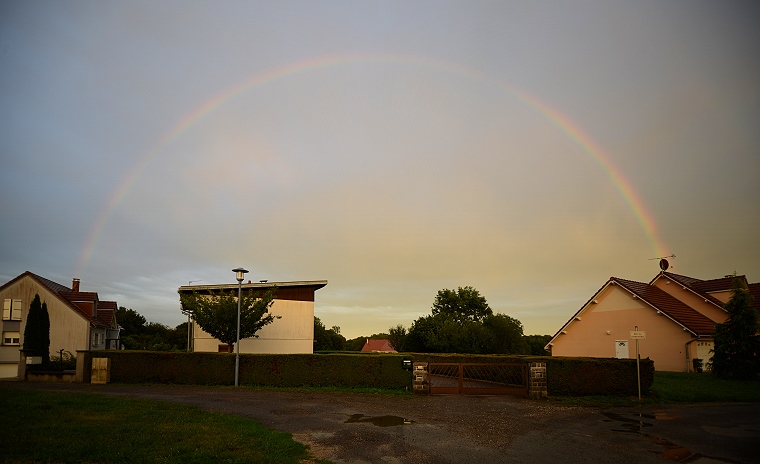 Après l’orage • Arc-en-ciel, Urcerey, Territoire de Belfort, France, 25 août 2012