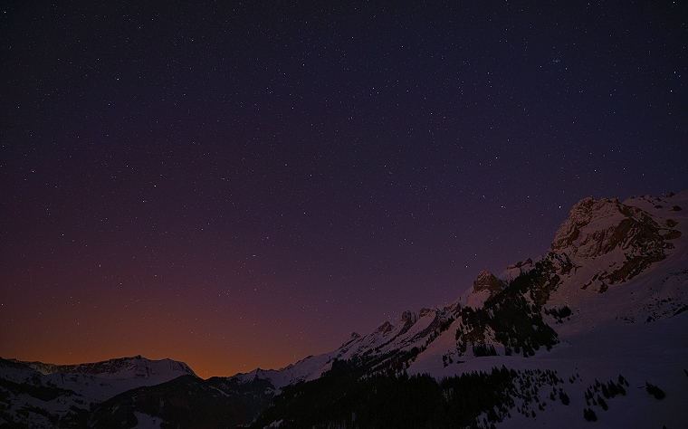 Appel de l’Infini • La chaîne des Aravis depuis la route des confins, La Clusaz, Haute-Savoie, France, 3 mars 2013