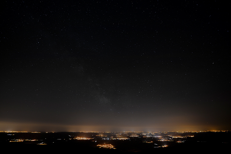 Panoramique… • Vue panoramique depuis le Mont Saint-Baudille (à l’horizon, de gauche à droite : Montpellier, Sète, Agde, Béziers), Hérault, France, 1er juillet 2013