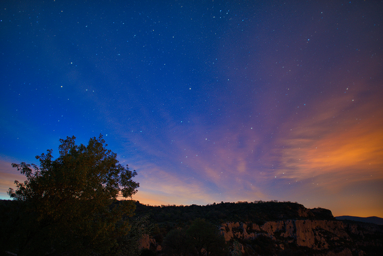 Point du jour • Aurore au-dessus du Cirque de Navacelles, Blandas, Gard, France, 22 avril 2015