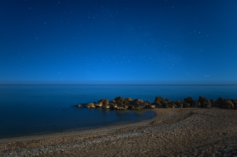 Horizon • Plage de Frontignan, Hérault, France, 14 avril ‎2014 (4 h 15)