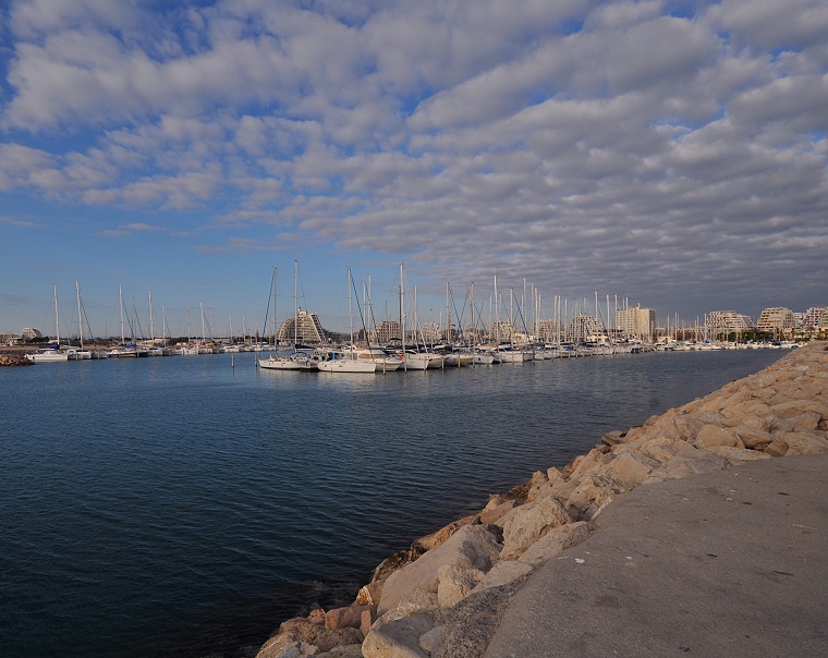 Apex : Le port de La Grande Motte, Hérault, France, 14 janvier 2012