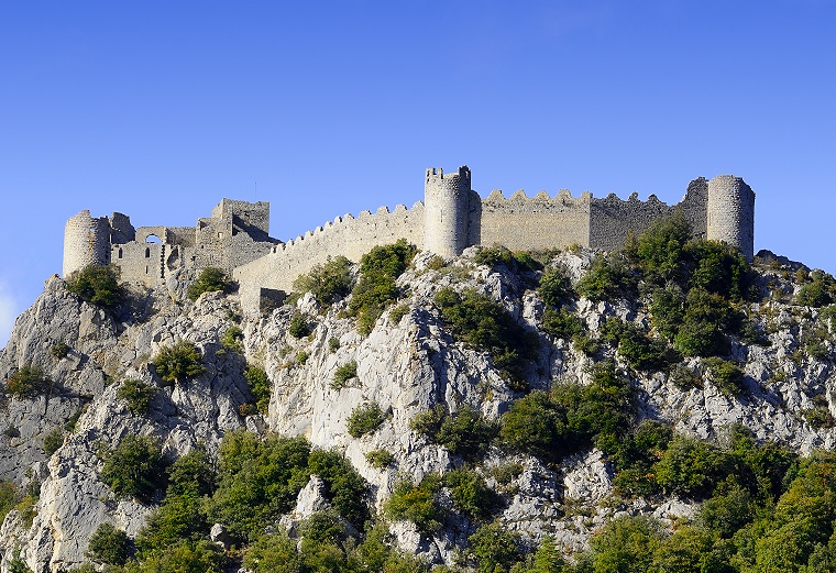 Citadelle du vertige : Le château de Puilaurens, Aude, France, 18 février 2011