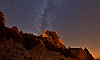 En route pour la Voie lactée..., château de Peyrepertuse, Aude, France, 5 septembre 2013, 01 h 16