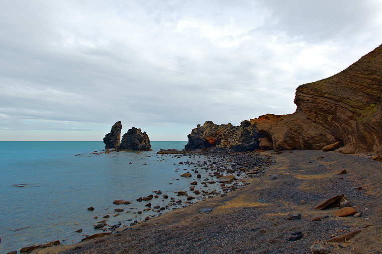 Figé : Rocher des Deux-frères, Grande-Conque, Cap d’Agde, Hérault, France, 20 février 2014